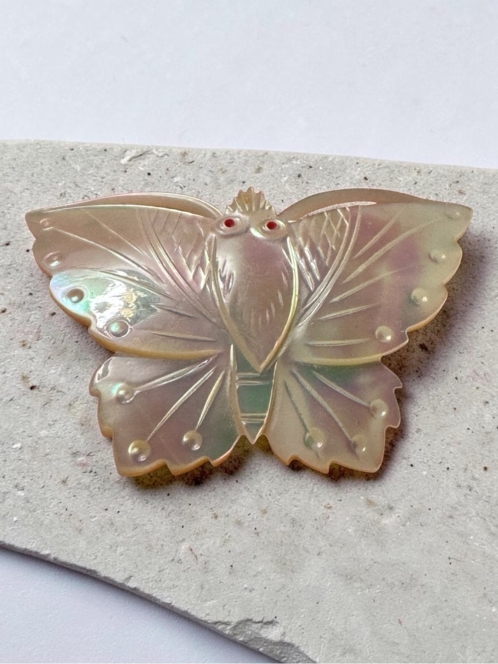 Iridescent Pearl Butterfly Brooch - Women Jewelry
